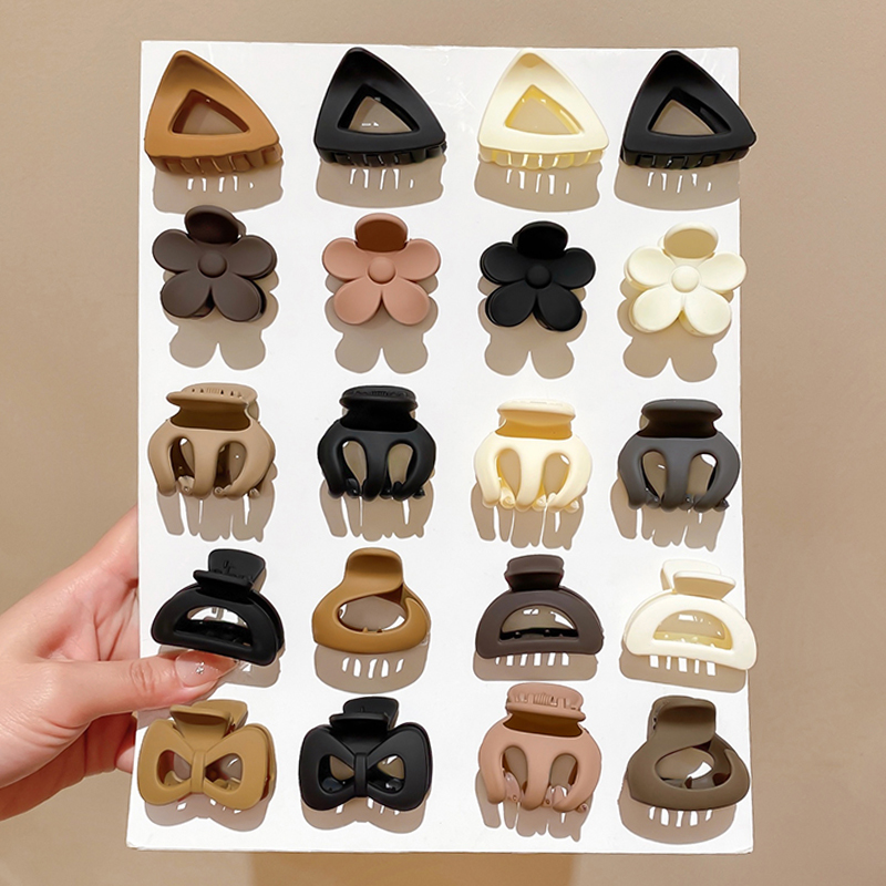 Cross-Border Popular Coffee Color Mini Hair Clip Set Princess Hair Clip Forehead Bangs Clip Broken Hair Clip Headwear