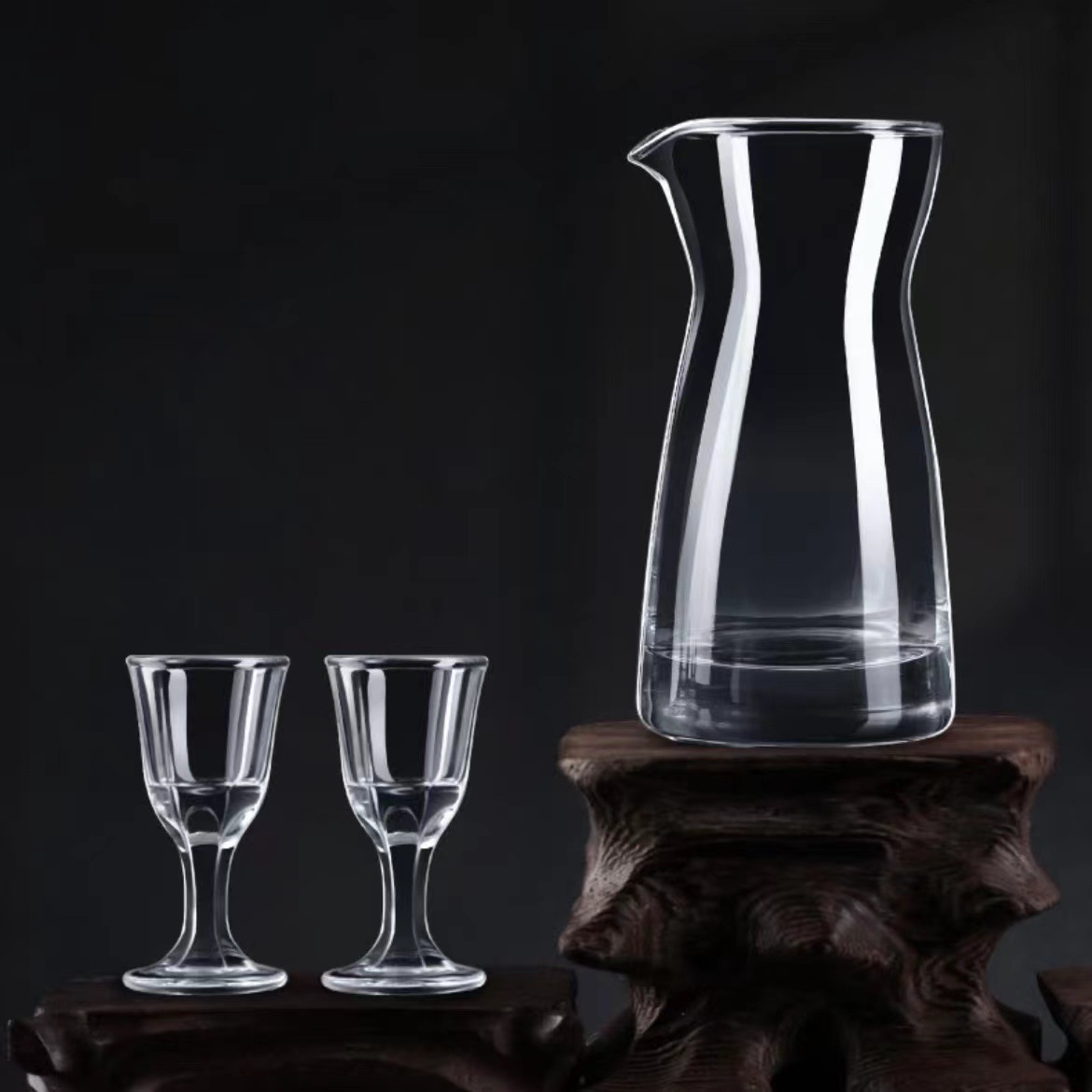 Factory Glass Liquor Glass Wine Set 80 Minute Wine Glass Wholesale Moutai Cup logo Gift Set
