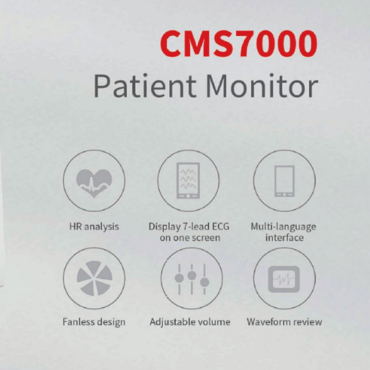 Foreign Trade English Portable Multi-Parameter Ecg Monitor Non-Invasive Blood Pressure Blood Oxygen Heart Rate Body Temperature Fda Ce