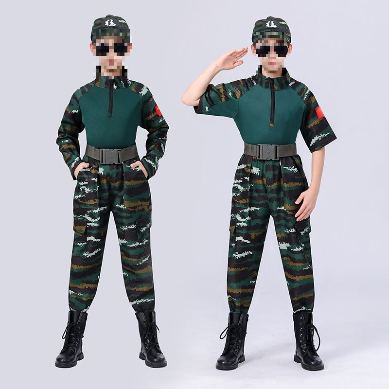 Children's Camouflage Suits for Boys and Girls, Primary and Secondary School Students, Kindergarten Military Training Uniforms, Outdoor Summer Camps, Soldiers, Autumn and Winter