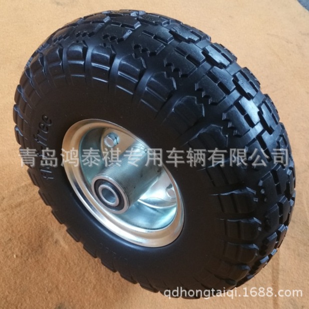 Оптовая продажа от производителей, колесо из PU Foam 10 дюймов 3.50-4, полиуретановое колесо для складских тележек