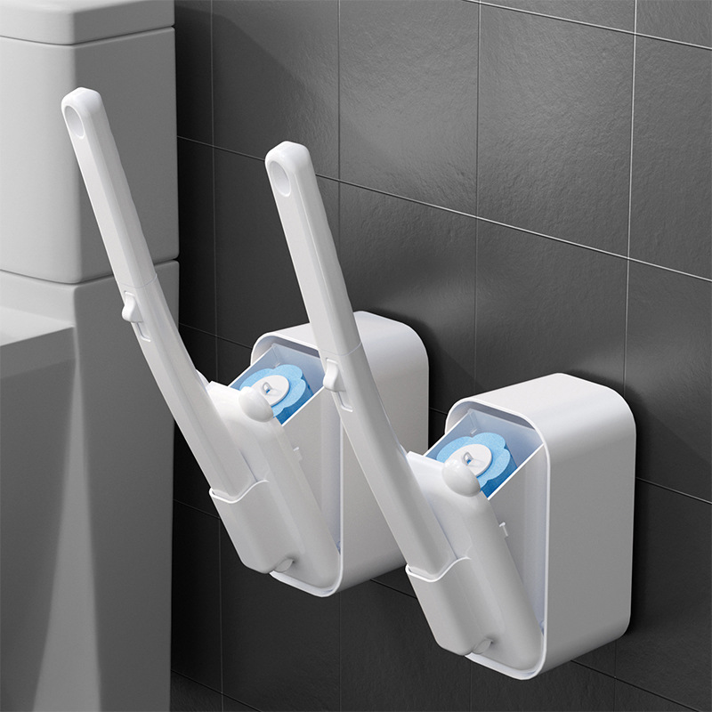 Cartoon Cat Ear Disposable Disposable Toilet Brush Household Toilet Nail-Free Wall-Mounted Disposable Toilet Brush