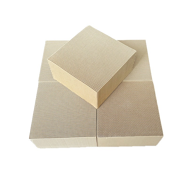Honeycomb Ceramic Catalyst Carrier Cordierite 100X100X50Mm Catalytic Combustion Voc Treatment Catalyst