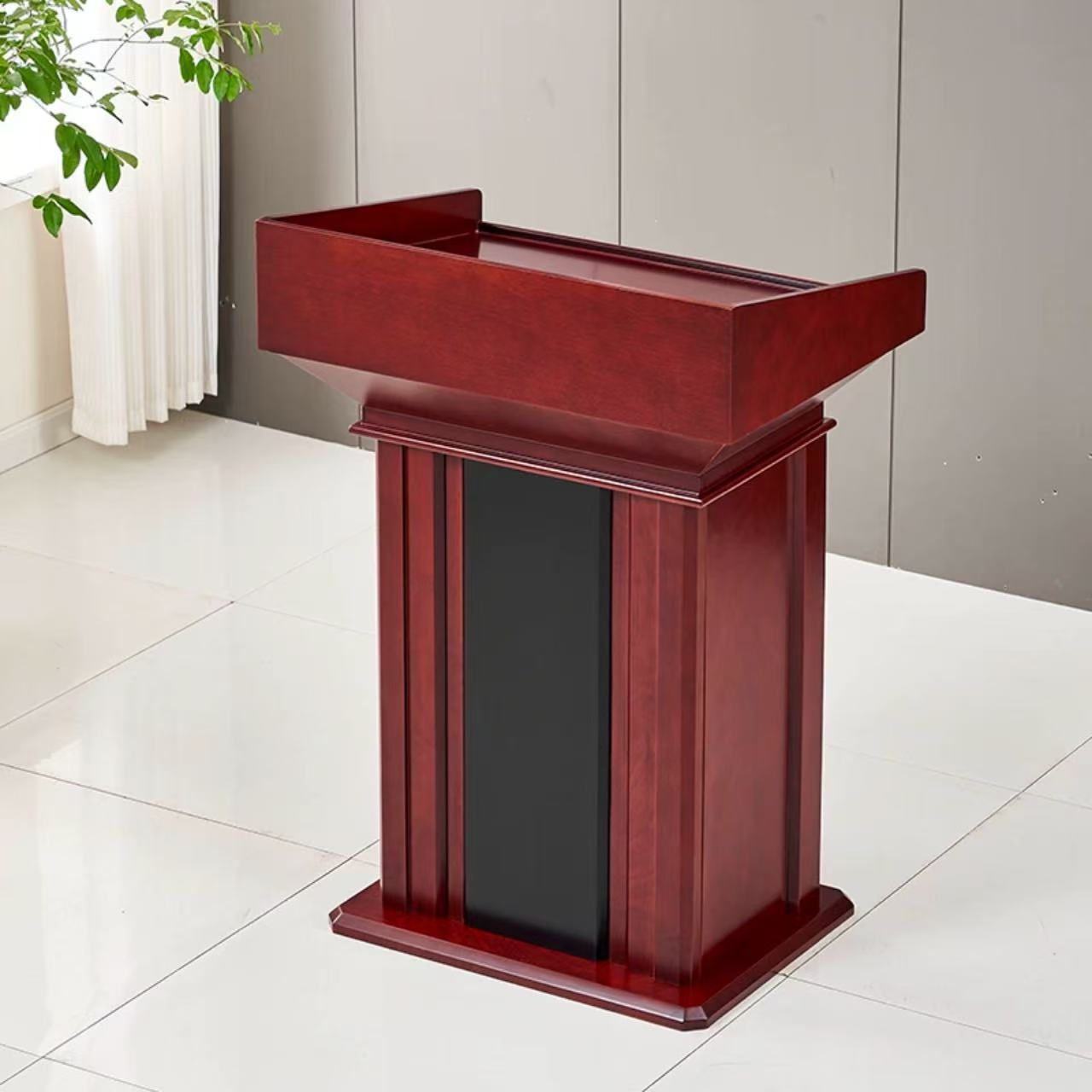 Speech Podium, Welcome Desk, Reception Desk, Solid Wood Host Desk, Church Speech Table, Conference Room Oath Desk