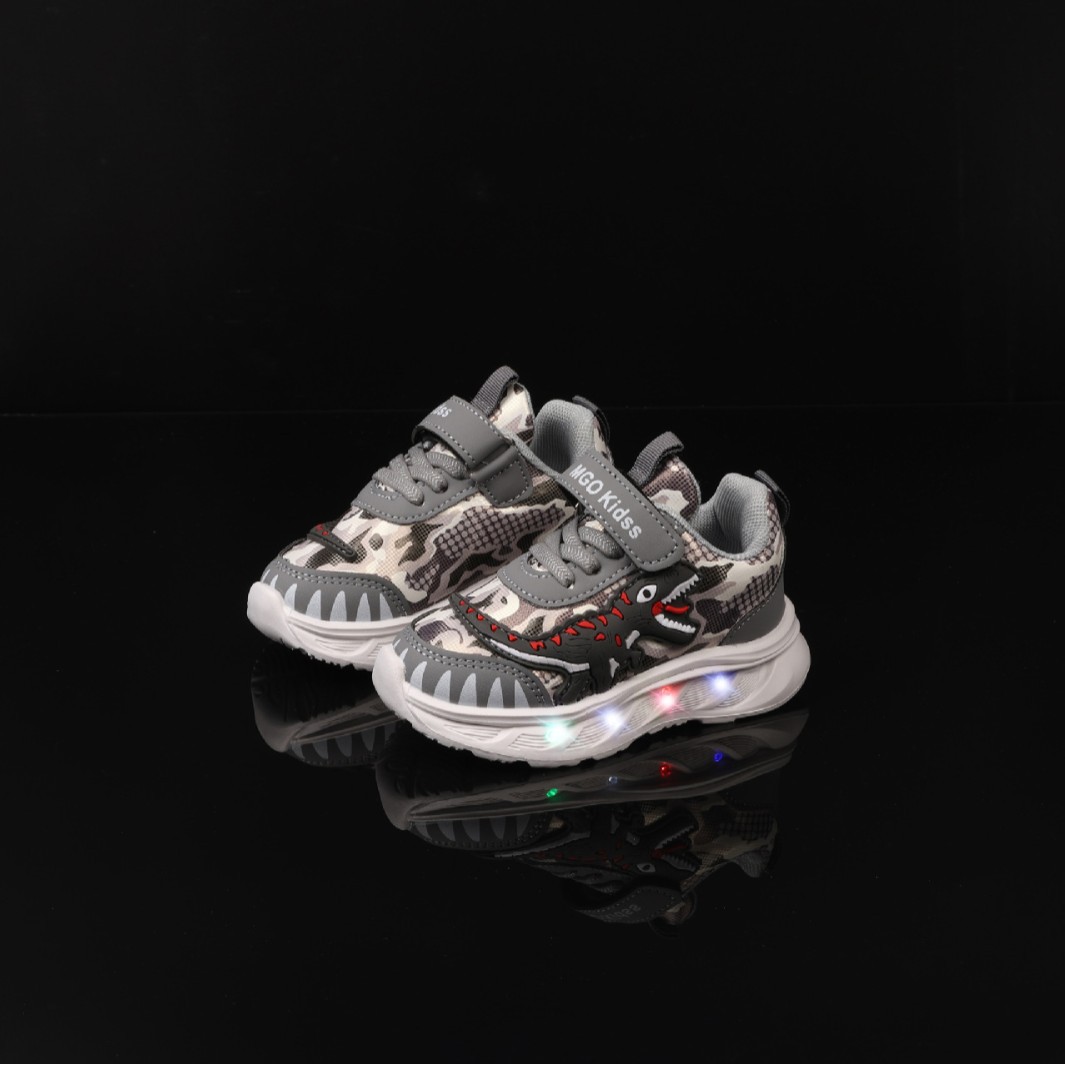 2025 Spring New Cartoon Boys Dinosaur Sports Shoes Children's Casual Shoes Dad Shoes Wholesale Baby Light Shoes