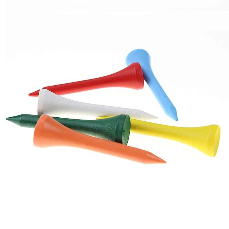 New wooden golf nail 42mm golf tee mixed color golf tee tray golf supplies