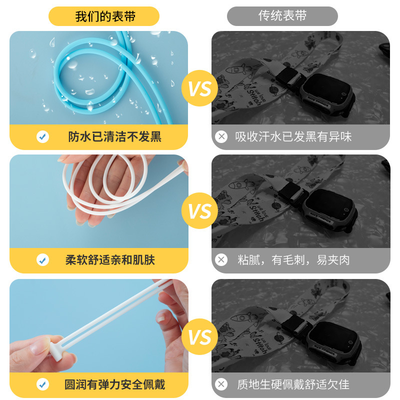 For small genius phone watch, silicone neck rope