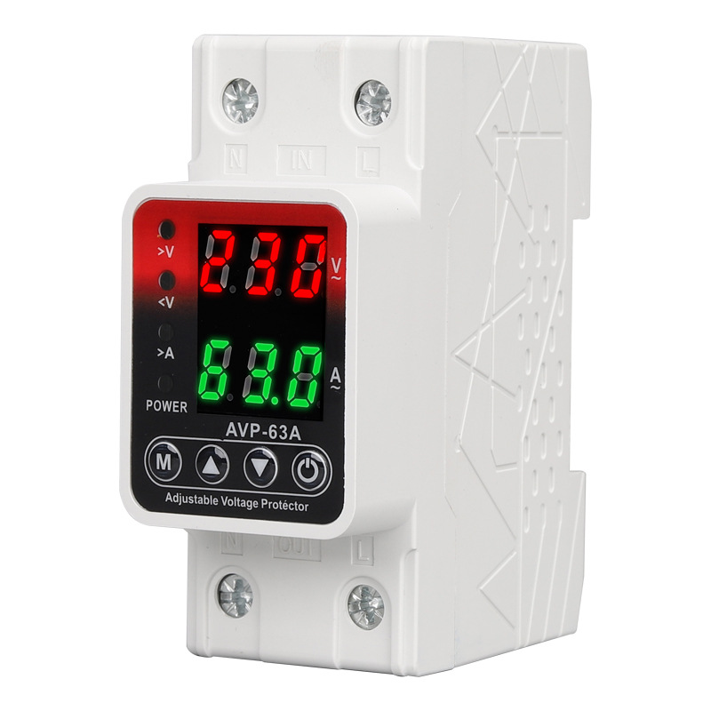 High-Quality Over-Voltage and Under-Voltage Protector 220V Digital Display Current Limiting Protector Voltage Protector Vap Ce