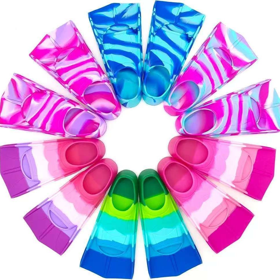 Кастомные ласты для плавания Amazon короткие силиконовые нескользящие для взрослых и детей