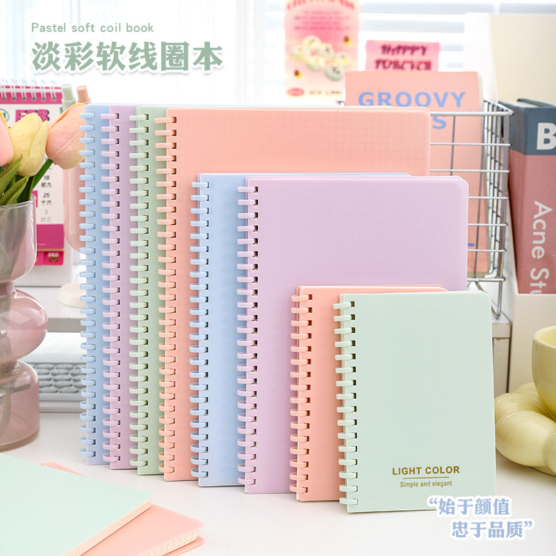 Кросс-бордерный яркий мягкий коил блокнот A5 горизонтальные линии утолщенный офисный студенческий общий дневник