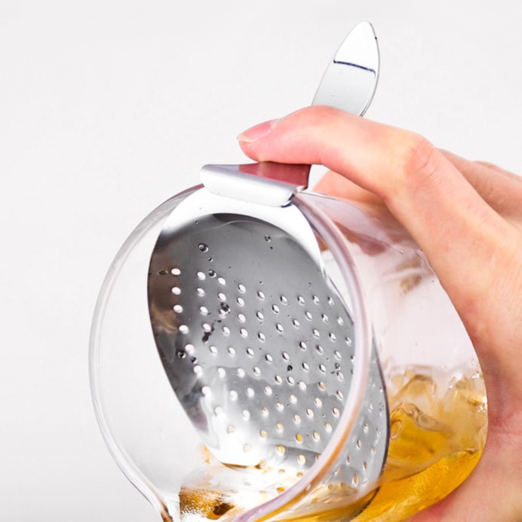 Professional Stainless Steel Cocktail Ice Strainer Cocktail Ice Separator Filter Ice Separator Mesh Stirrer Cup for Bar