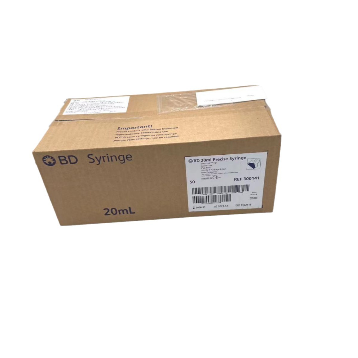 Imported from the United States, Bd300141 Syringe 20ml Screw-Top Injector Threaded Chromatography Liquid Specifically for Scientific Research