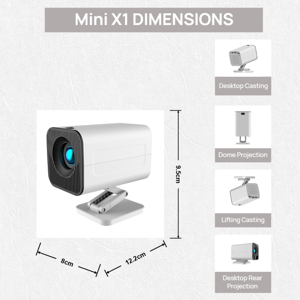 2025 New Cross-Border Popular Wifi6 Screen Projection Mobile Phone Same-Screen High-Definition Mini Portable Home Projector
