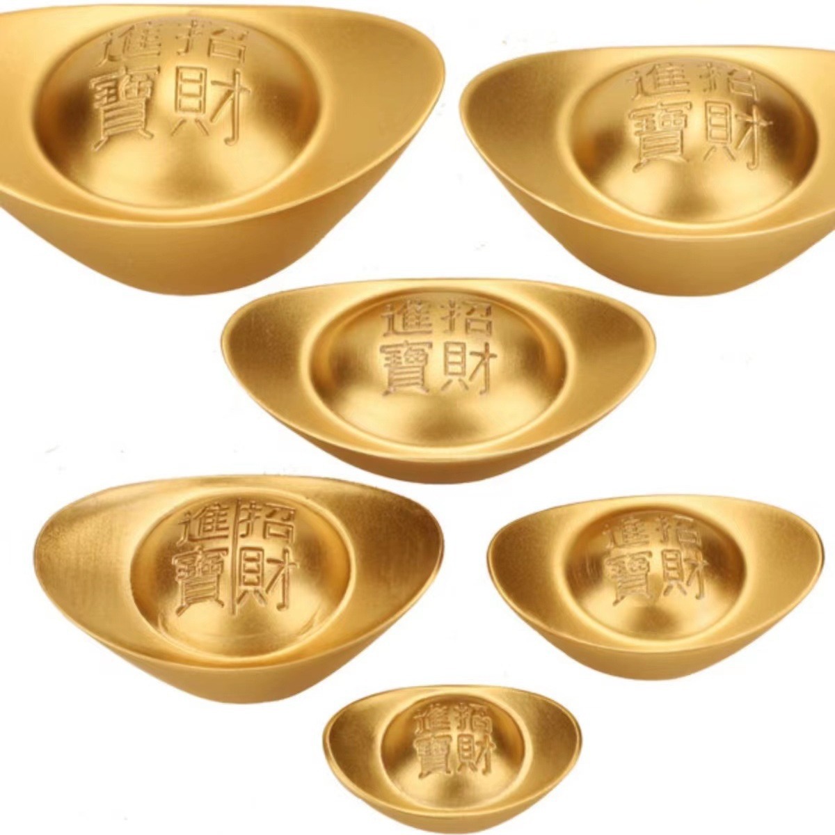 Copper Alloy Solid Ingot Copper Ornaments to Attract Wealth and Large Gold Ingot Prosperous Ornaments Home Decoration Crafts