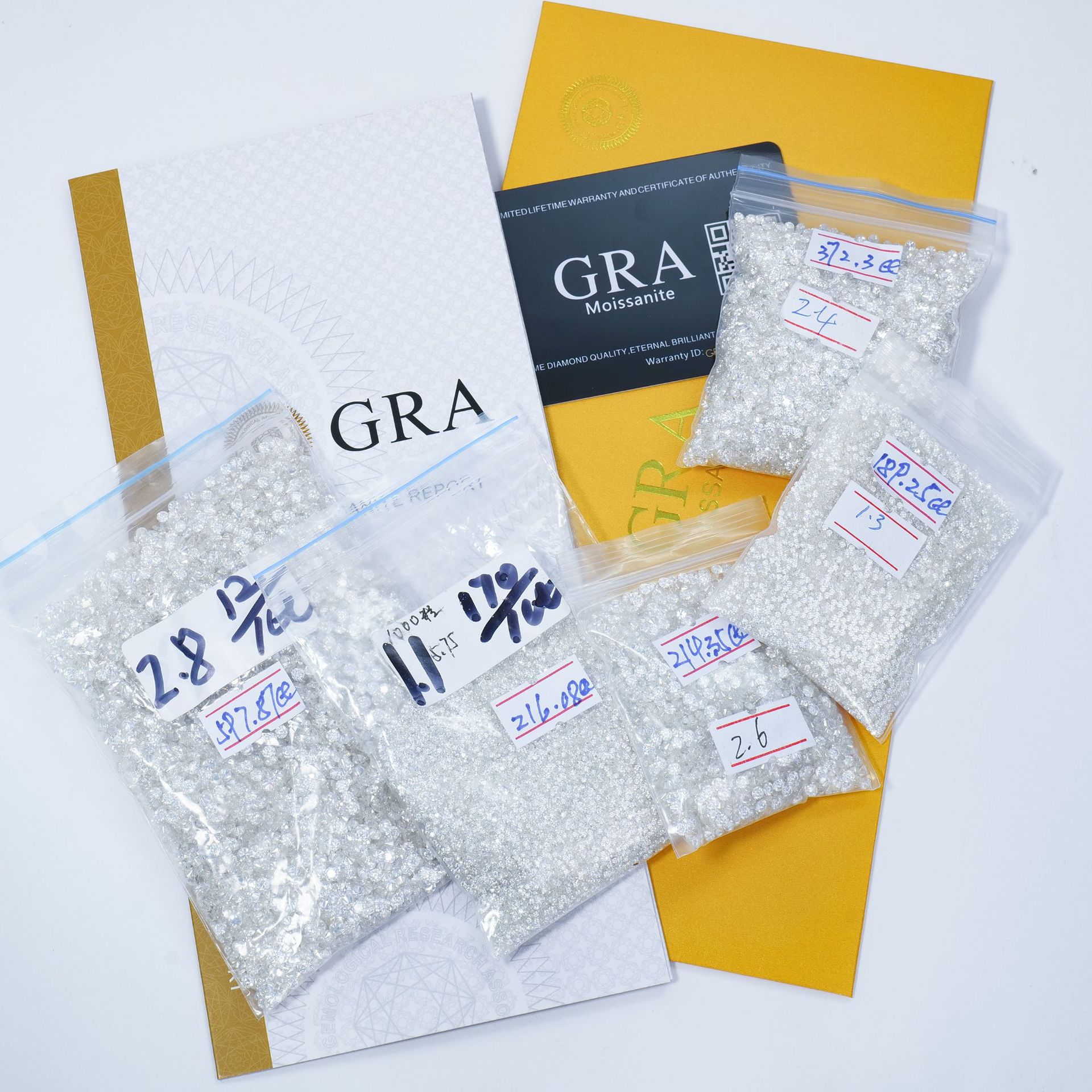 Lab-Grown Gemstone Moissanite Def Color 0.8-3mm Round Cubic Zirconia Ring Necklace Jewelry Loose Stone Accessory Stone