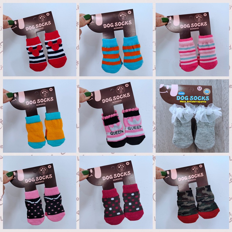 Factory Direct small wholesale dog pet socks dip coated glue dispensing pet dog socks pet socks