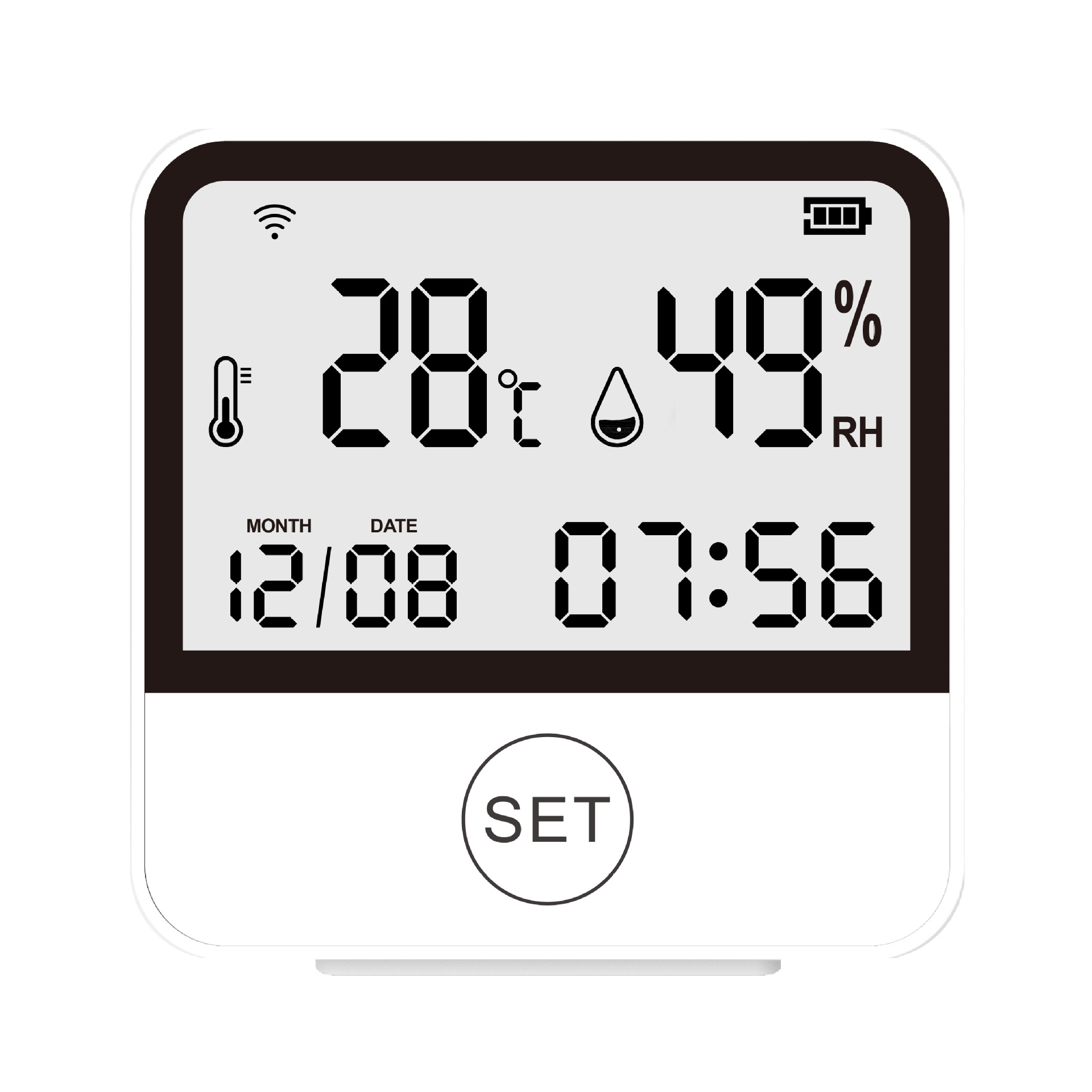 Wifi Smart Thermometer Graffiti Voice Temperature and Humidity Sensor Digital Display Weather Thermometer Alarm