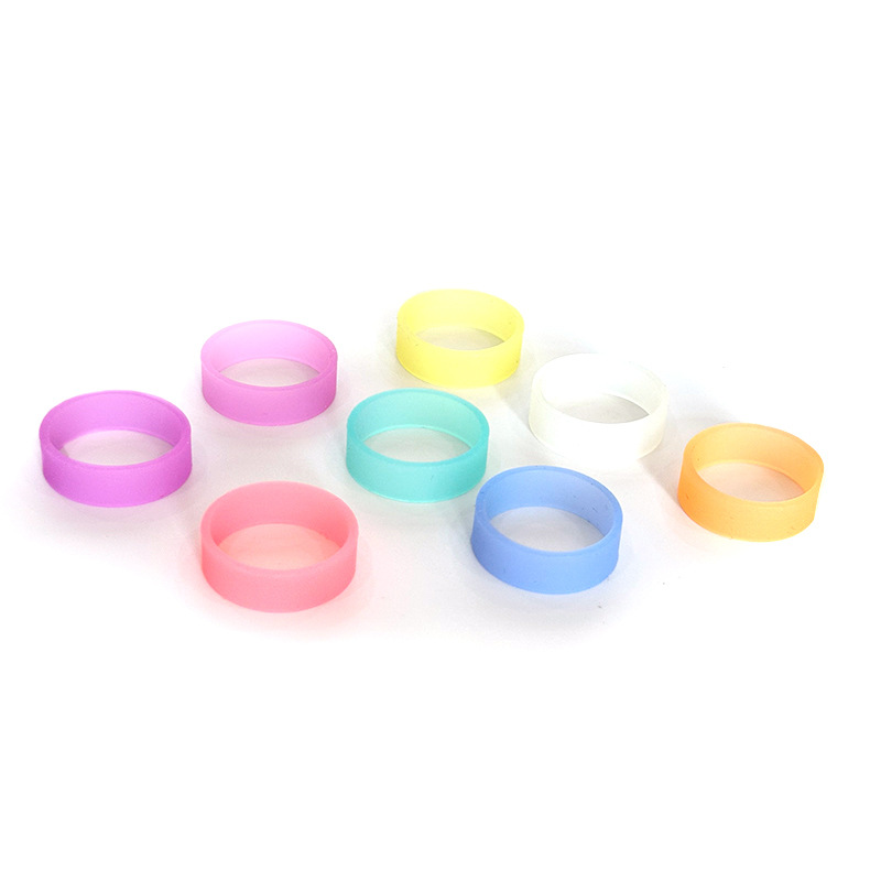 Candy Color Unisex Adult Luminous Ring Creative Personality Trend Bracelet Silicone Ring Printable Logo