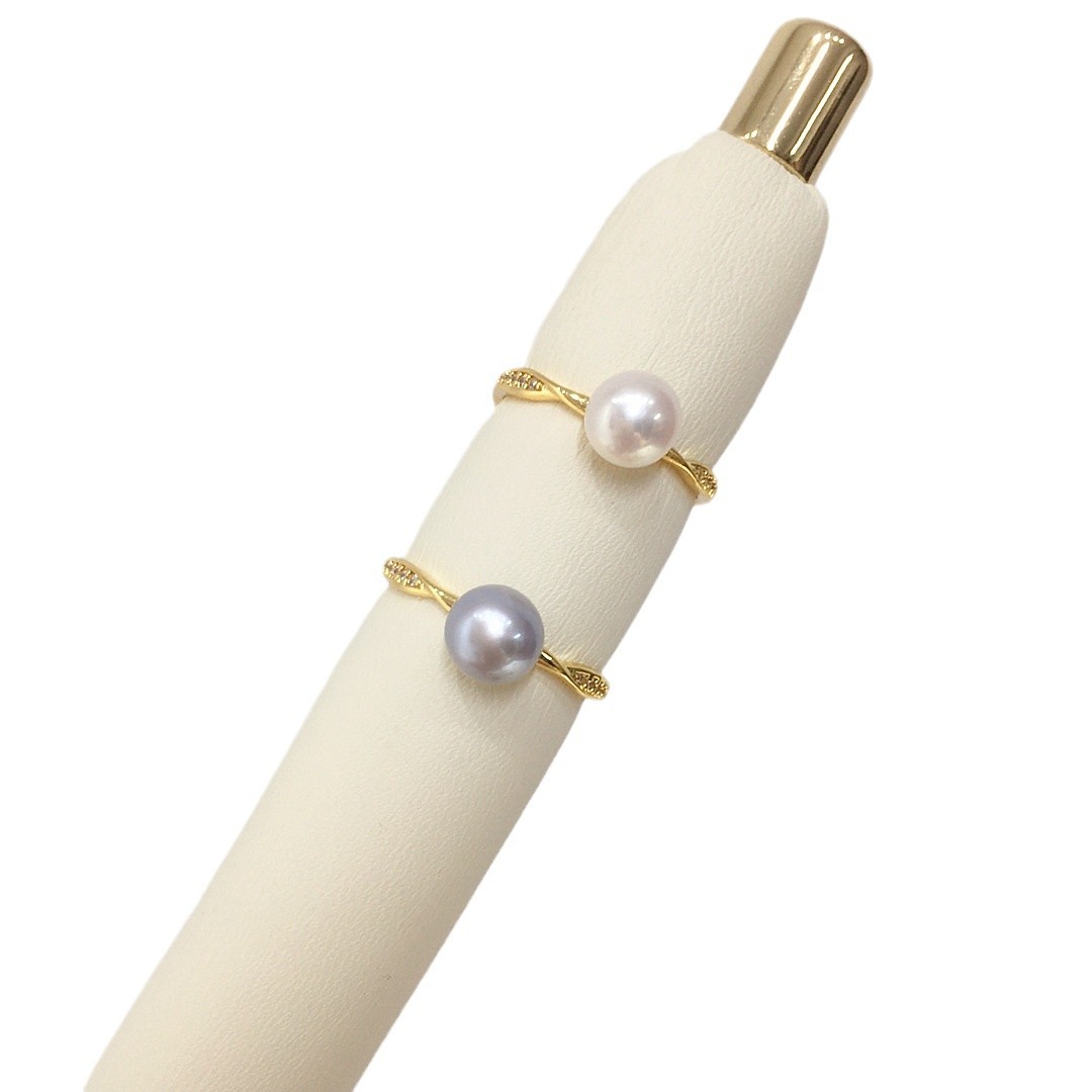 Zhuji strong light bright natural freshwater pearl ring simple exquisite adjustable opening ring net red wholesale