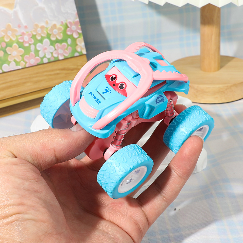 Children's inertia four-wheel drive rollover off-road vehicle somersault stunt car model car boy baby toy wholesale