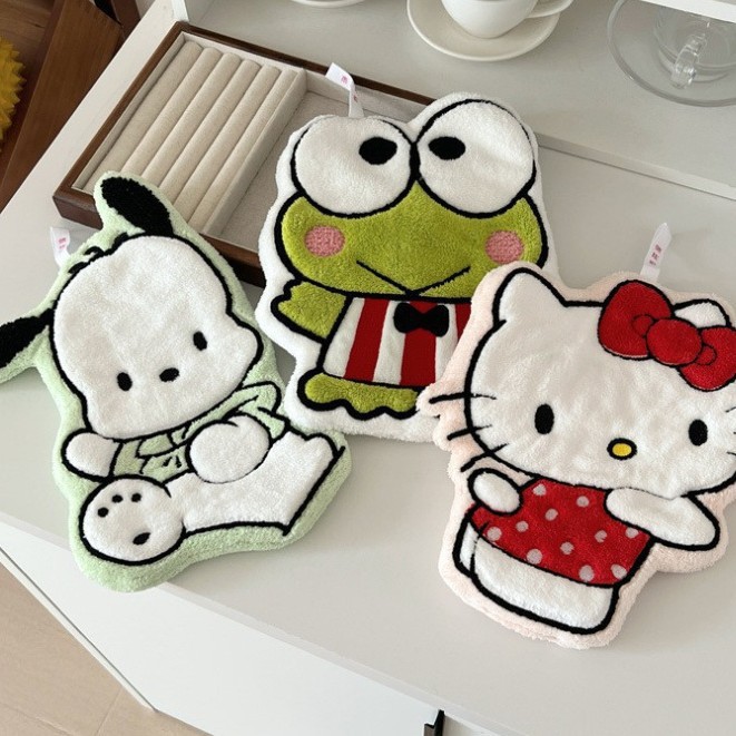 Melody Hand Towel Manufacturer Wholesale Coral Velvet Absorbent Hand Towel Hanging Children's Cute Cartoon Small Towel