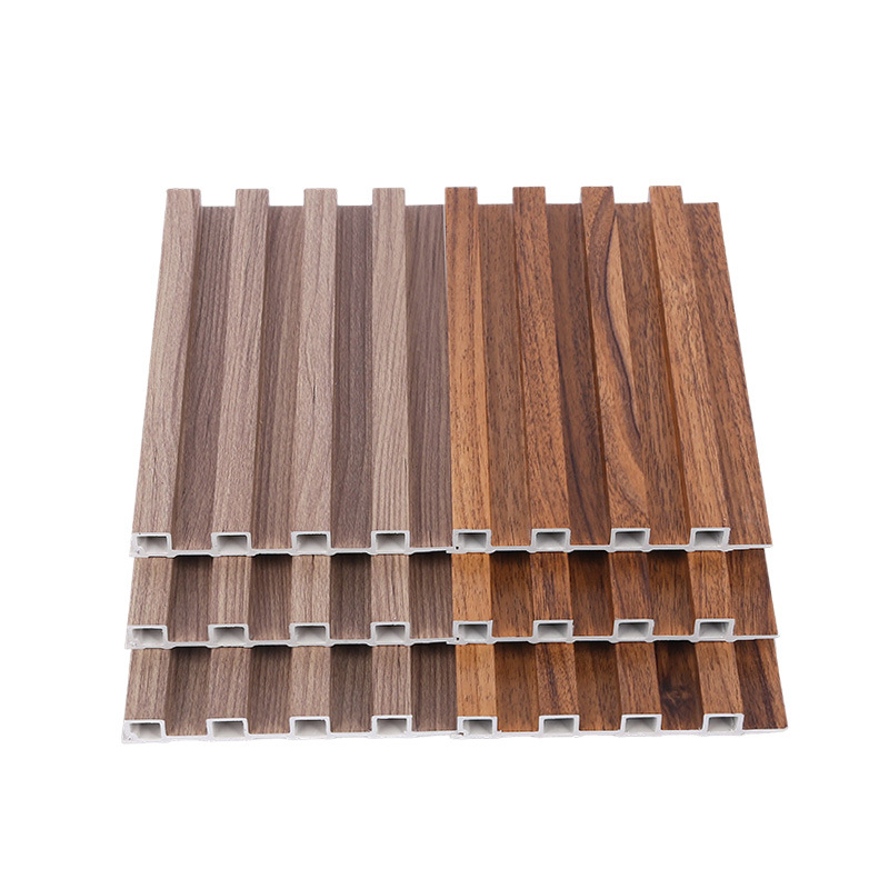 Customized 150 Bamboo Wood Fiber Wpc Grille Board Wall Panel Background Wall Pvc Export Solid Ecological Wood