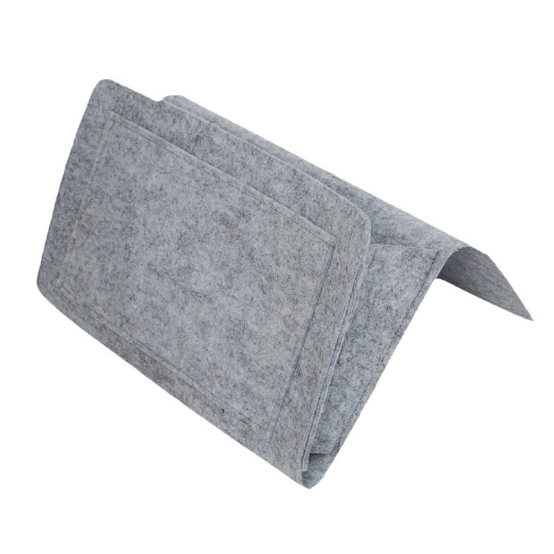 Cross-Border Felt Bedside Storage Bag, Enlarged and Thickened Multi-Pocket Bedside Hanging Bag, Home Bedroom Punch-Free Storage Bag