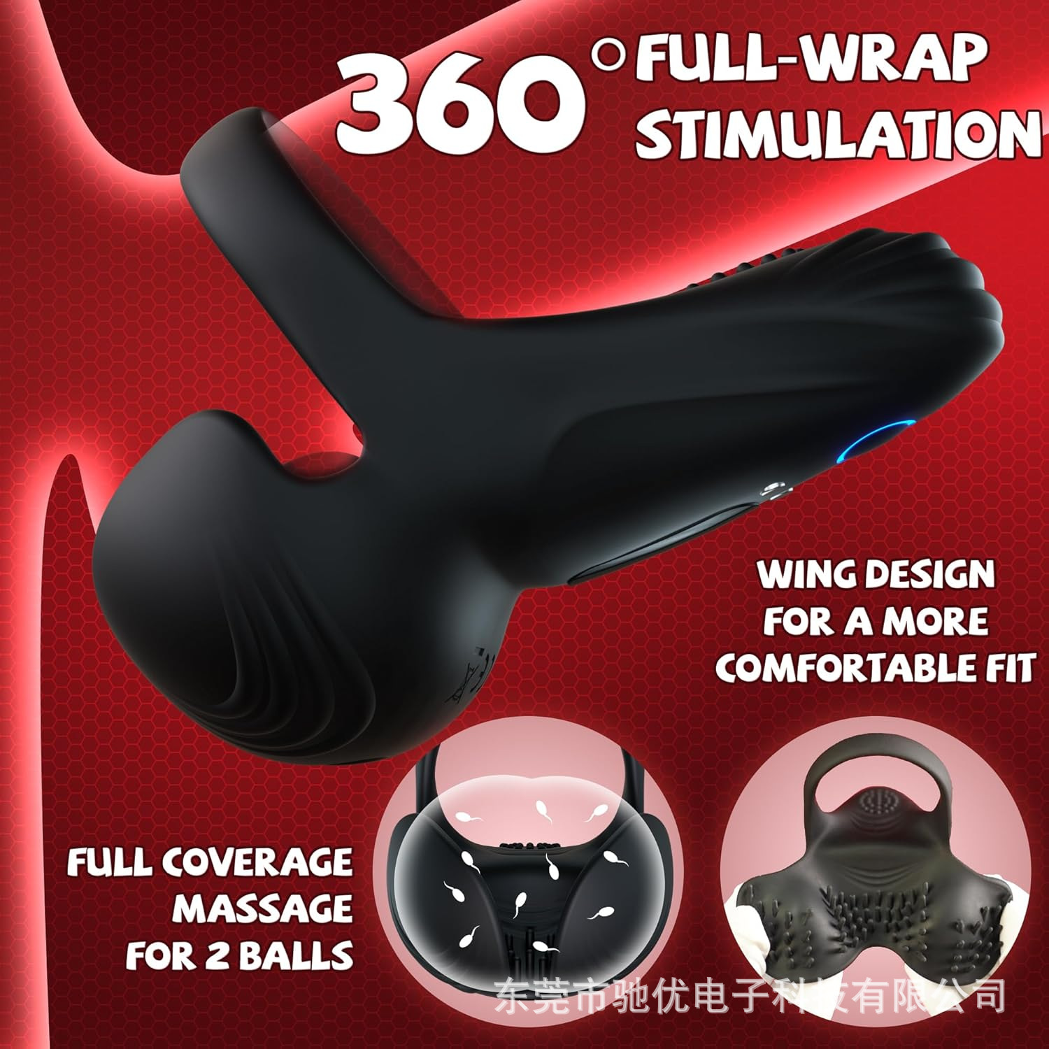 App Remote Control Male Toy Egg Testicle Stimulator Glans Penis Exerciser Vibrating Semen Locking Ring Wholesale