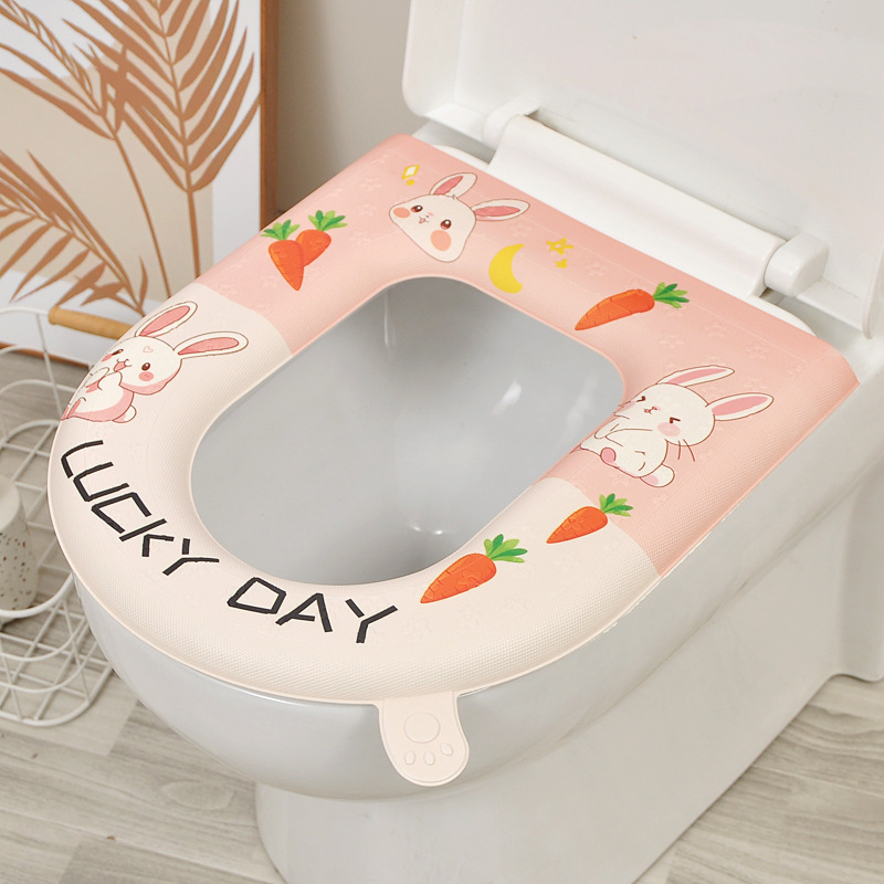 Customized Eva Waterproof Toilet Seat, Washable Four-Season Universal Toilet Seat, Cute Household Toilet Toilet Seat