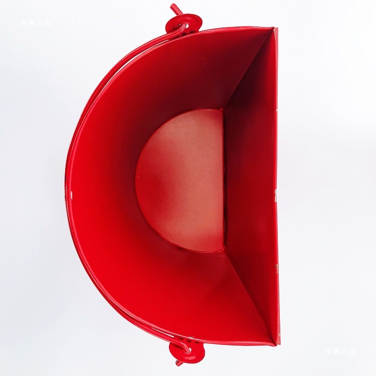 Thickened Fire-Fighting Yellow Sand Bucket, Painted Shovel Bucket, Iron Bucket, Fire-Fighting Equipment, Household Fire-Fighting Semi-Circular Bucket