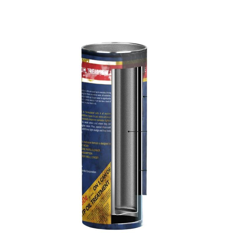 20oz Vintage Engine Oil Filter Skinny Tumblers with Straws A