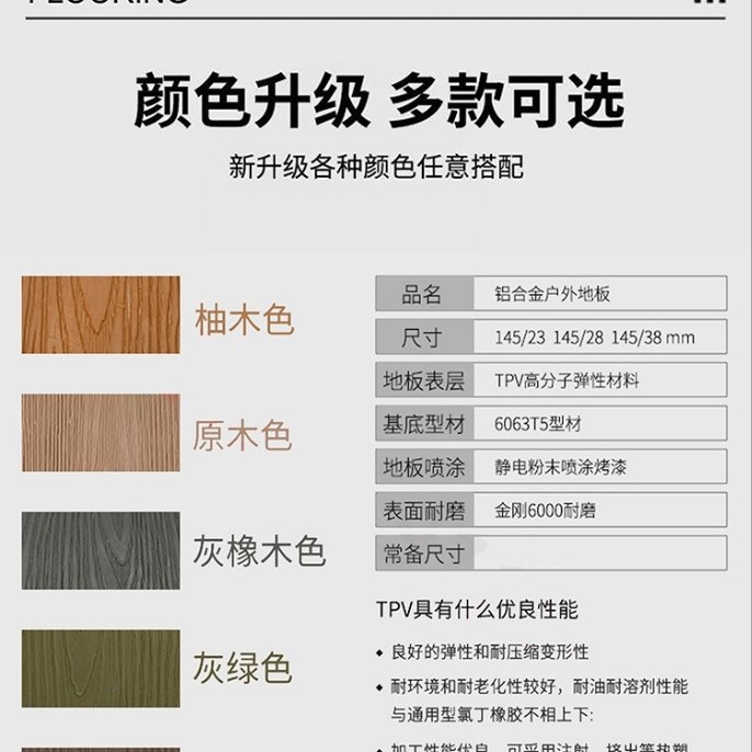 Outdoor Aluminum Alloy Flooring Outdoor Garden Courtyard Terrace Balcony Fish Pond Cover Wooden Boardwalk Plastic Wood Aluminum Plastic Flooring