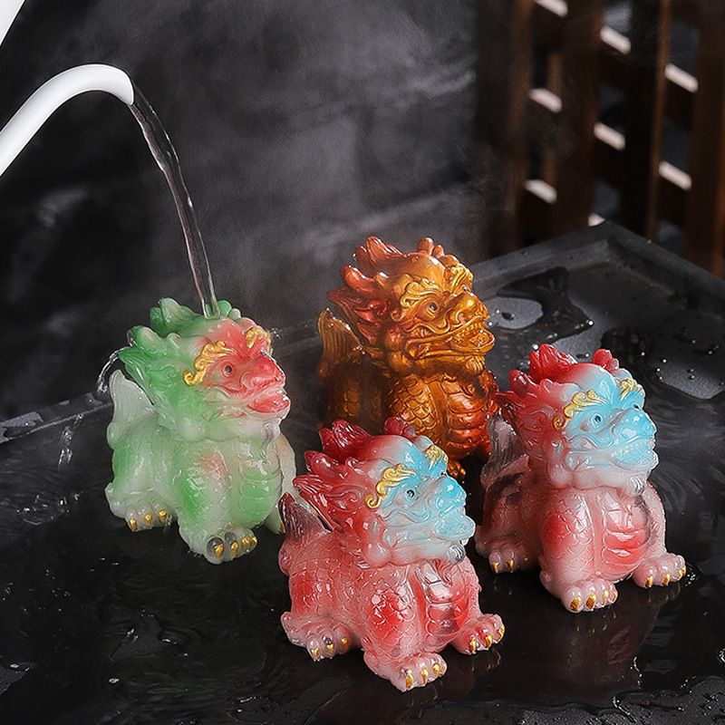 Tea Pet Small Ornaments Color Change Litchi Fruit Myrica rubra Golden Toad Tea Table Tea Play Creative Tea Table Ornaments Tea Set Ornaments