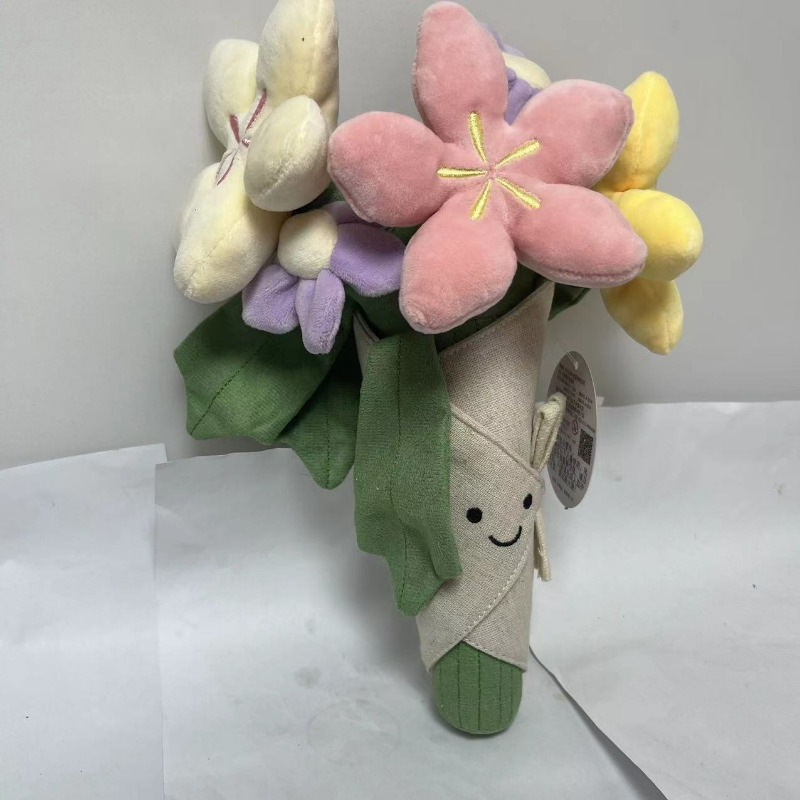 Cross-border New Fun Holding Flower Tulip Plush Toy Doll bouquet Girl Graduate Day Gift Doll