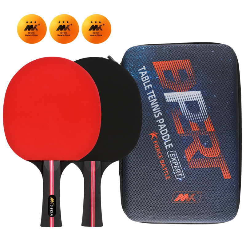 MK Samsung table tennis racket horizontal racket pure wood 3 star table tennis racket suit table tennis paddle