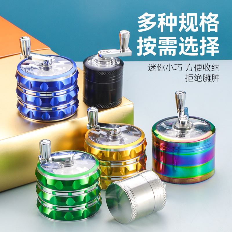 Популярная портативная многофункциональная мельница для курительных смесей 40мм из цинкового сплава с рычагом