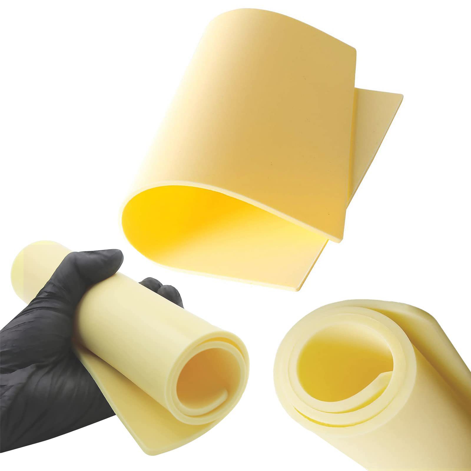 3mm Thickeneded A4 Tattoo Practice Leather Yellow Silicone Artificial Leather Practice Tattoo Special Tattoo Artificial Leather