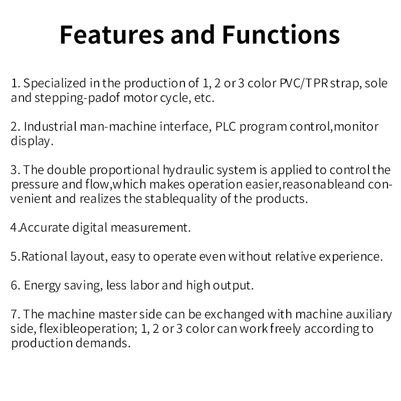 Pvc Three-Color Shoe Upper Injection Molding Machine Pvc Strap Molding Machine