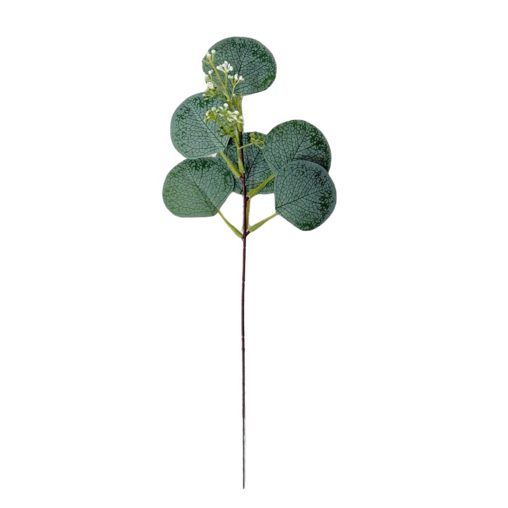 Amazon Artificial Eucalyptus with Fruit Flower Arrangement Decoration Cross-Border Eucalyptus Leaves Home Decoration Artificial Green Plants Wholesale