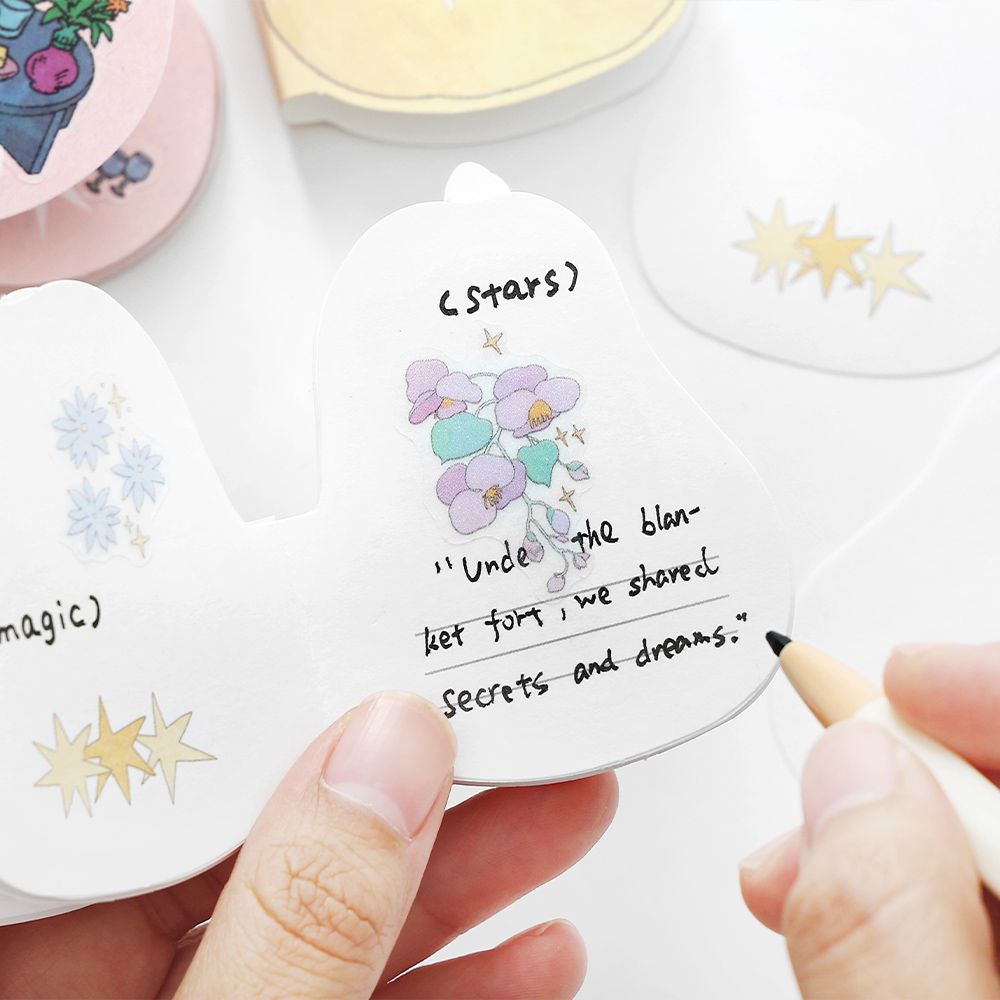 Infeel.Me Doudou Material Package Dreamland and Beyond Series White Cowhide DIY Simple Handbook Decoration Material Paper