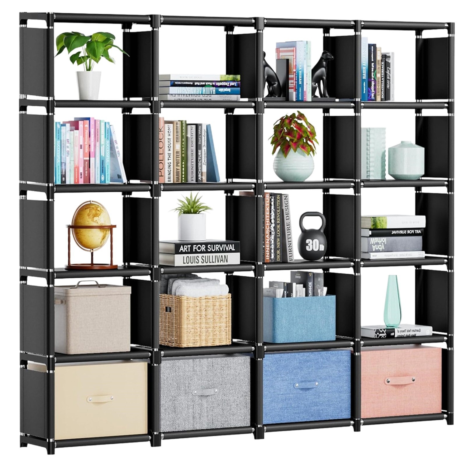 Simple Bookshelf Multi-Layer Storage Rack Storage Rack Economical Floor-Standing Rental House Space-Saving Combination Rack Wholesale