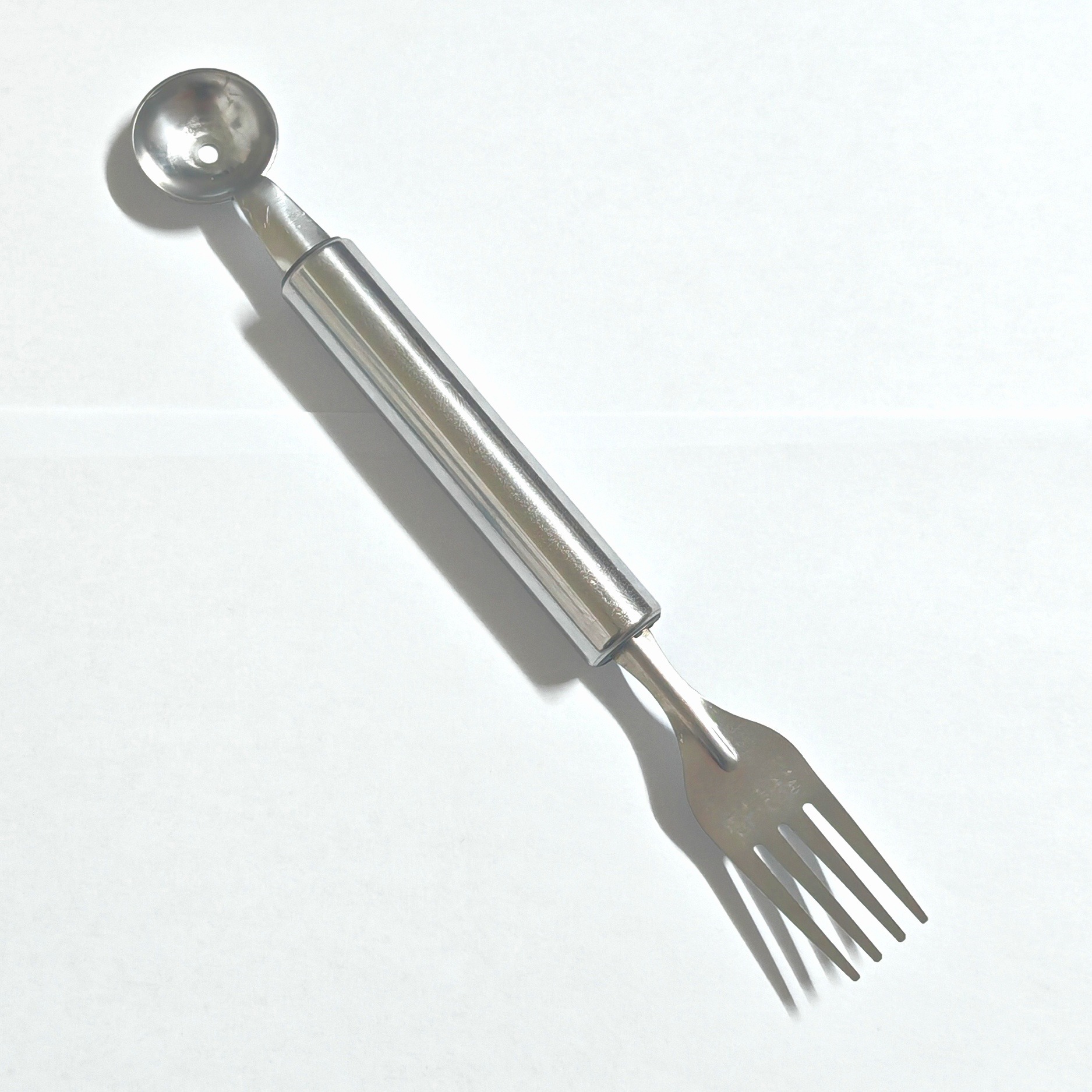 Explosive wholesale stainless steel watermelon cutter with fork double head multi-purpose household gadget eating fruit cutter