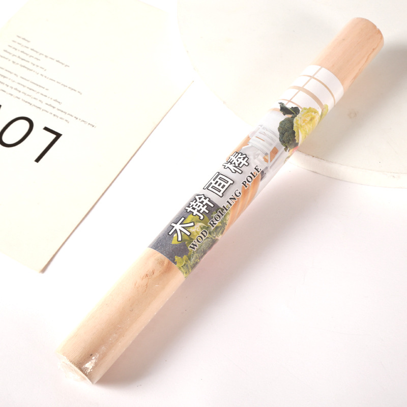 Factory wholesale solid wood Rolling Pin rolling pin baking tool pressing pin non-food extended wooden rolling pin