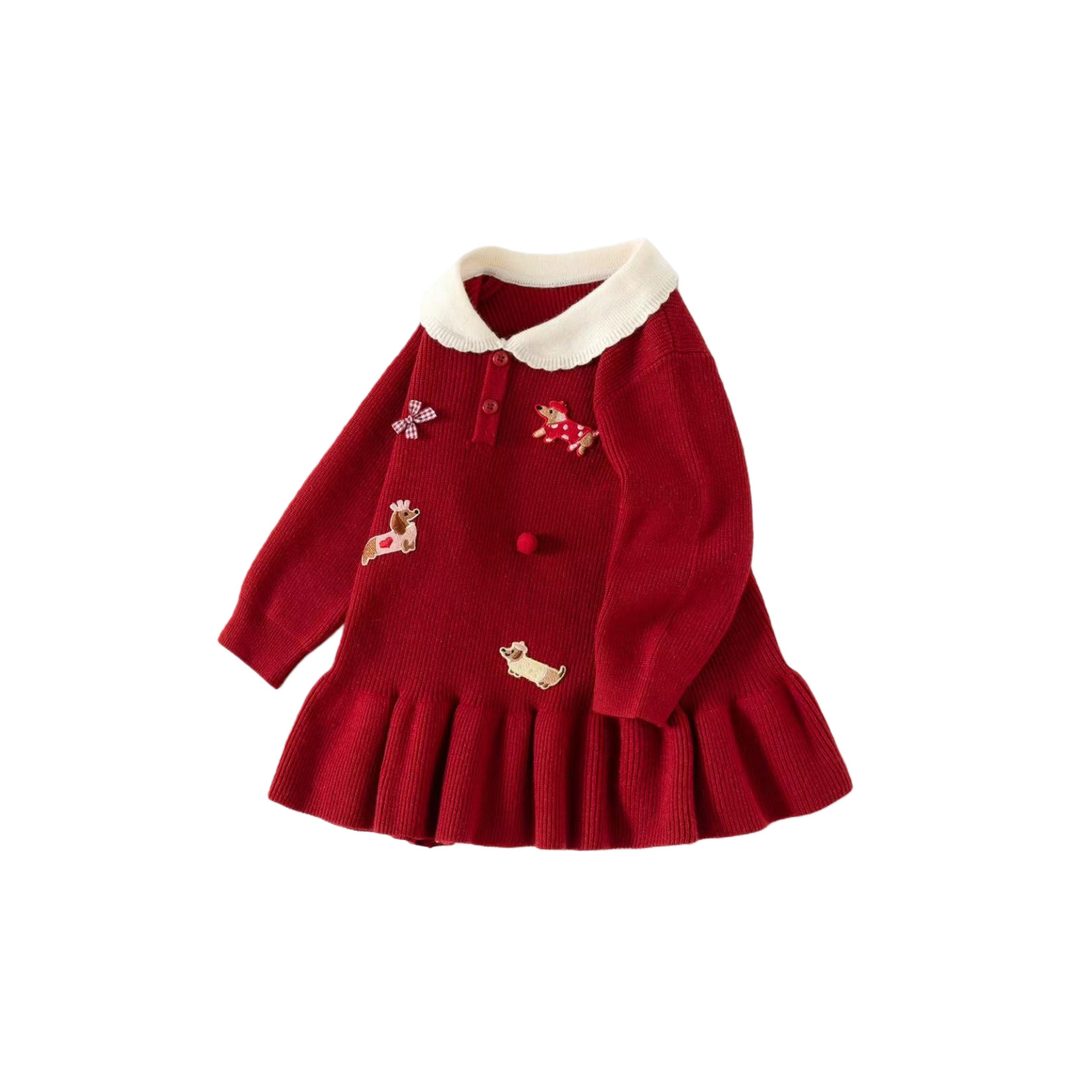 Girls Christmas Dress 2025 New Baby Girl Birthday Party One-Year-Old Dress Children's Thickened Skirt
