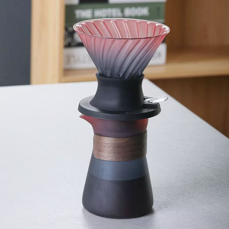 Customized Coffee Pot Filter Cup Smart Cup V60 Coffee Filter Cup Hand Brewed Coffee Set Glass Filter Cup Set