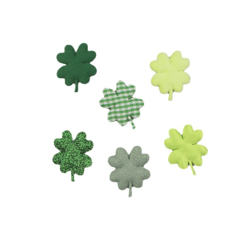 3.6cm Double-sided Cloth Four-leaf Clover Accessories DIY Hair Accessories Accessories Material Holiday Decoration Accessories Lucky Grass