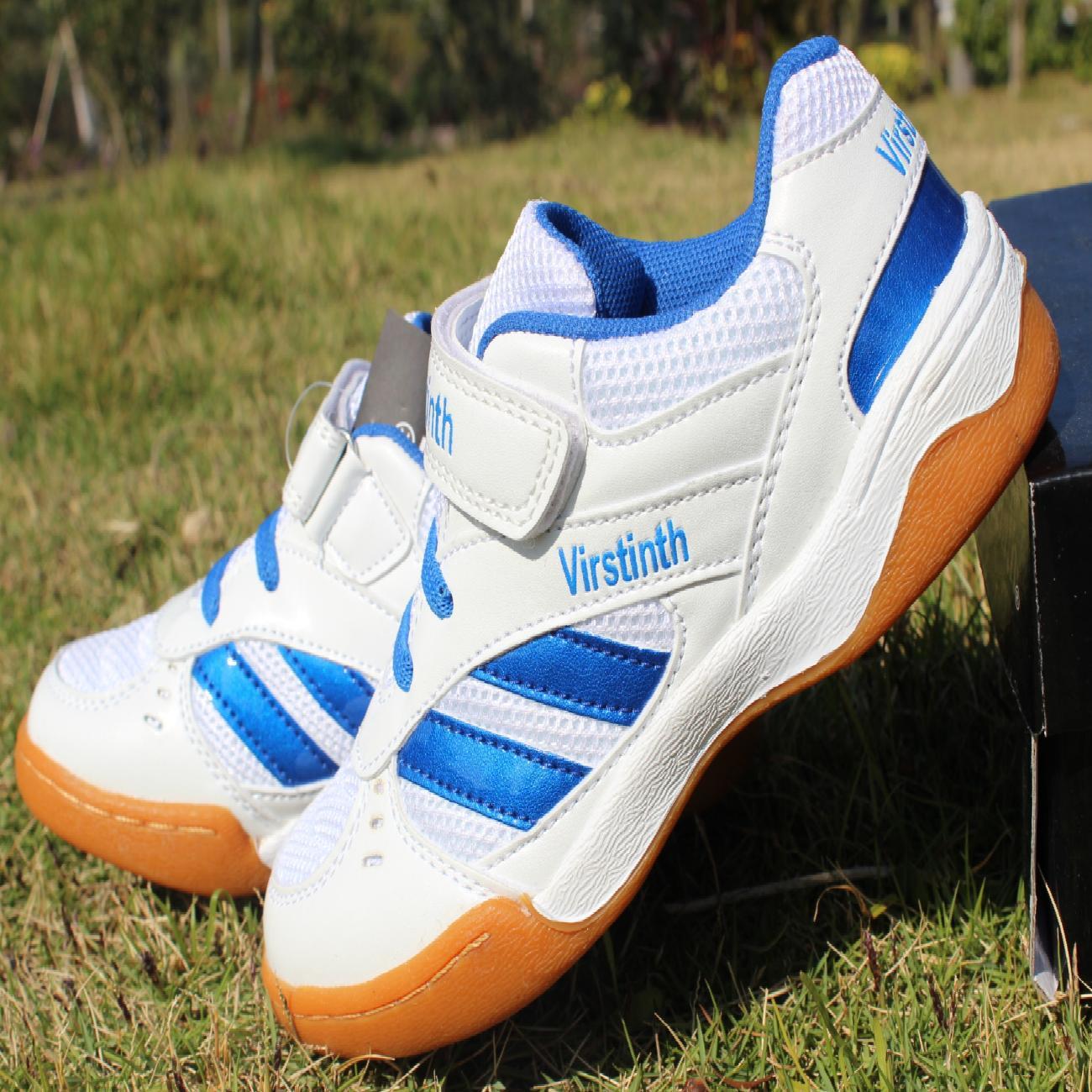 New Men's and Women's Table Tennis Shoes, Lightweight Tendon Sole, Breathable Magic Buckle Badminton Student Training Sports Shoes