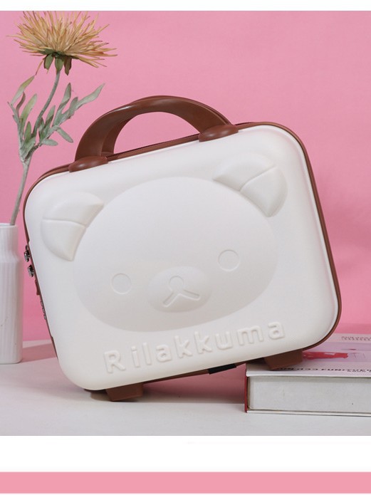 14 inch hand luggage 3 cartoon bear suitcase makeup multifunctional mini storage bag hand gift
