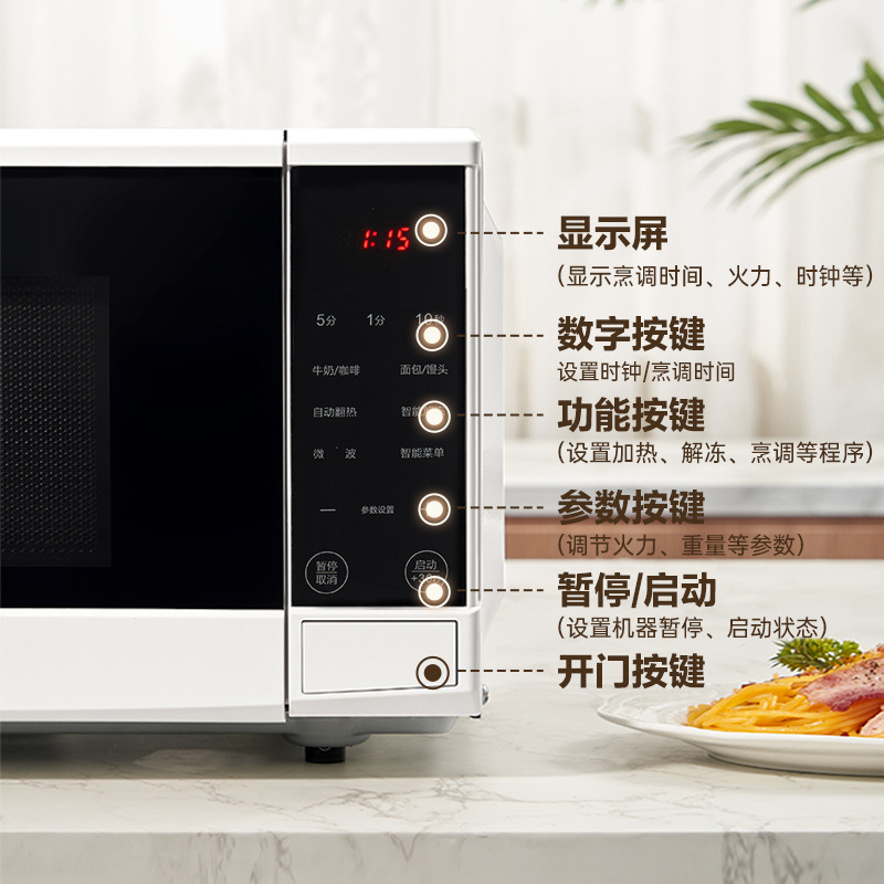 Galanz Microwave Oven Household Hot Meal 20 Liters Flat-Panel Liner Multi-Function Fully Automatic Microwave Oven Q1 (W0)
