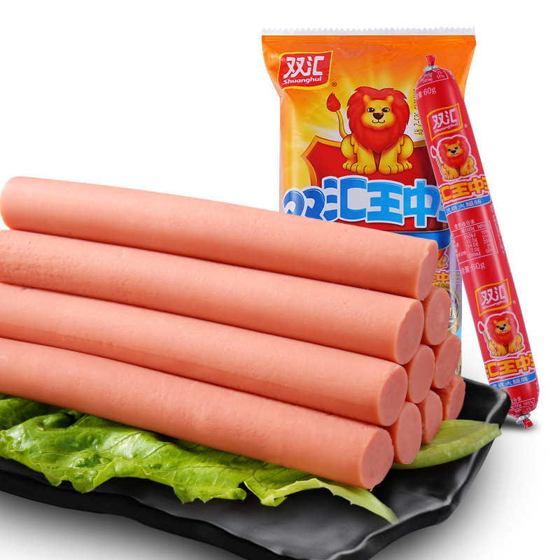 Shuanghui King of Kings Ham Sausage 60g*10 Pieces Ready-To-Eat Sausage Instant Noodles Partner Late Night Meal Replacement Casual Snacks